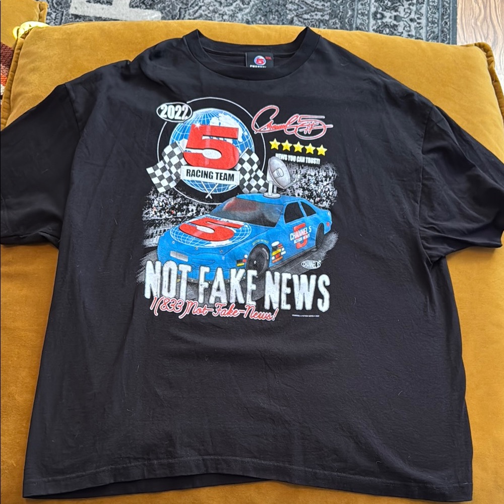 Channel 5 not fake news NASCAR Racing Team Graphic Tee